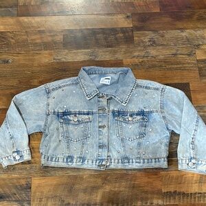 Ci Sono Light Blue Jean Jacket‎ with Stud Details
